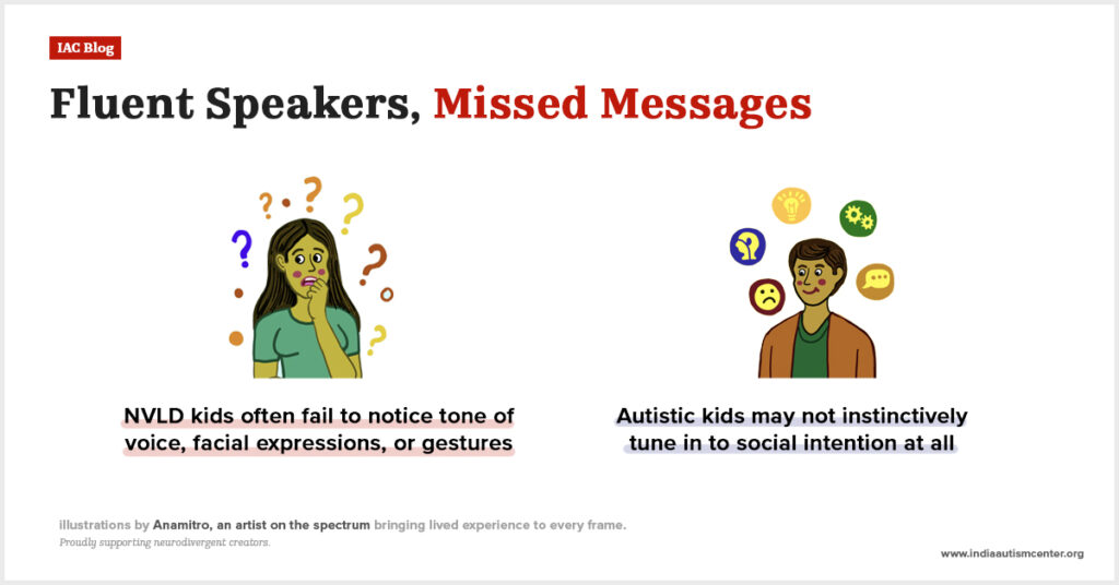 NVLD and autism communication gaps.